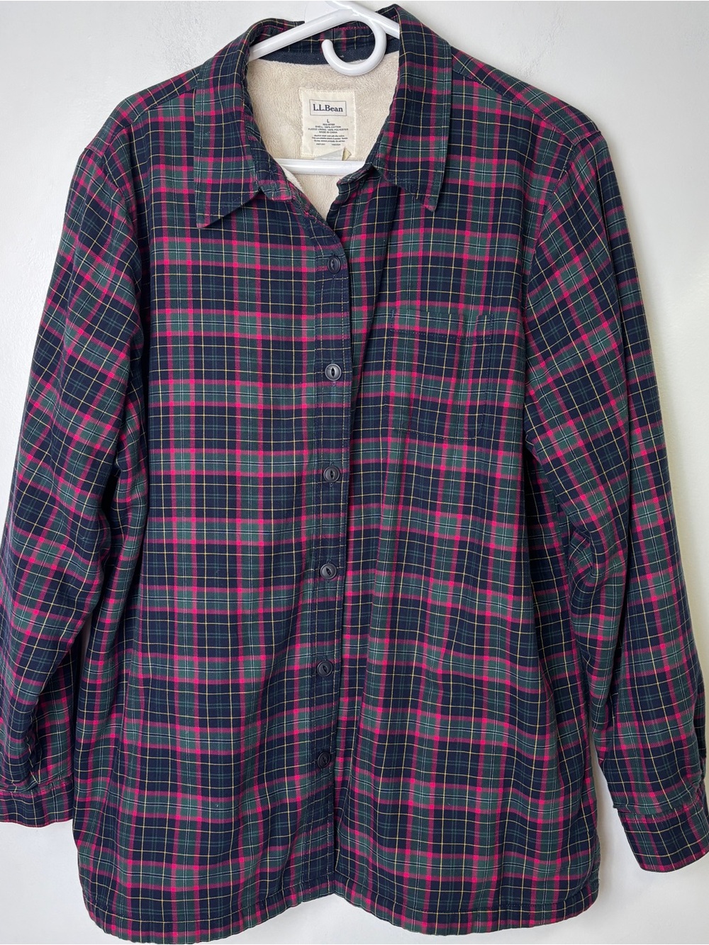 L.L. Bean Fleece Lined Plaid Shirt
